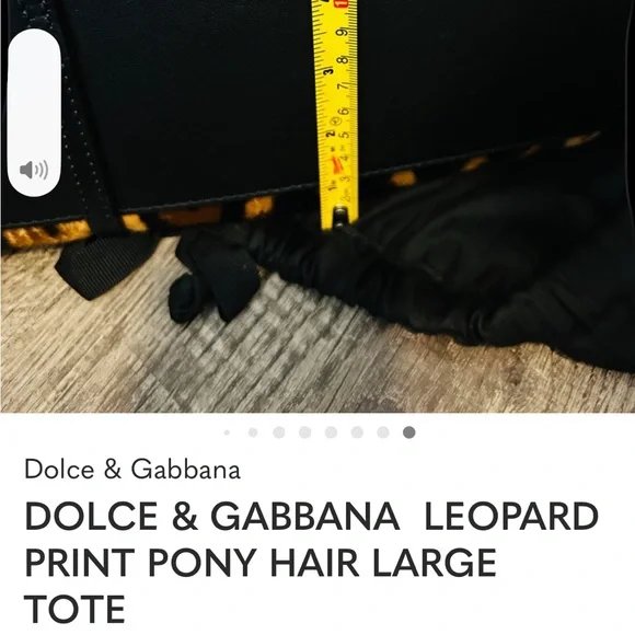 DOLCE & GABANA PONY HAIR -Leopard Print Tote Bag with Black Accents - Picture 12 of 12